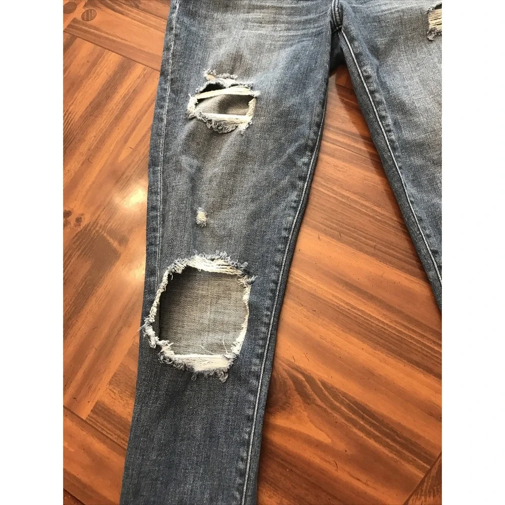 abercrombie fitch 8 Tall simone‎ high rise super skinny Ripped Jeans